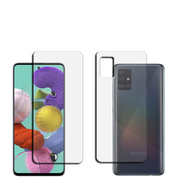 محافظ صفحه نمایش نانو کد PG مناسب برای گوشی موبایل سامسونگ Galaxy A51 به همراه محافظ پشت گوشی