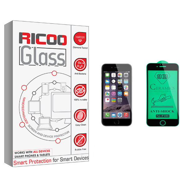 محافظ صفحه نمایش سرامیکی ریکوو مدل +HD مناسب برای گوشی موبایل اپل iPhone 6