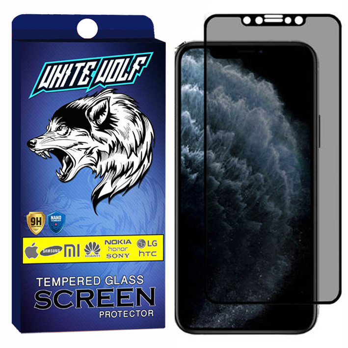محافظ صفحه نمایش حریم شخصی وایت ولف مدل WGP مناسب برای گوشی موبایل اپل iPhone 11 Pro MAX