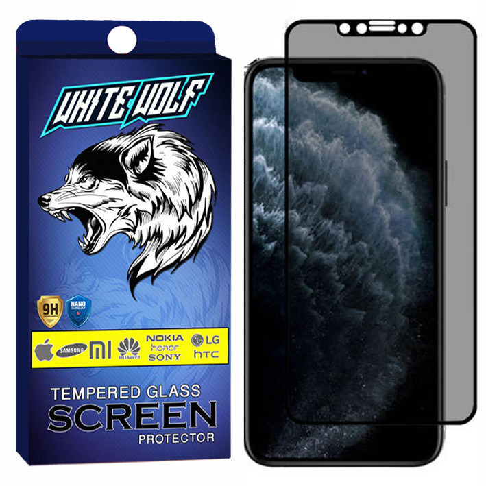 محافظ صفحه نمایش حریم شخصی وایت ولف مدل WGP مناسب برای گوشی موبایل اپل iPhone 11 Pro MAX