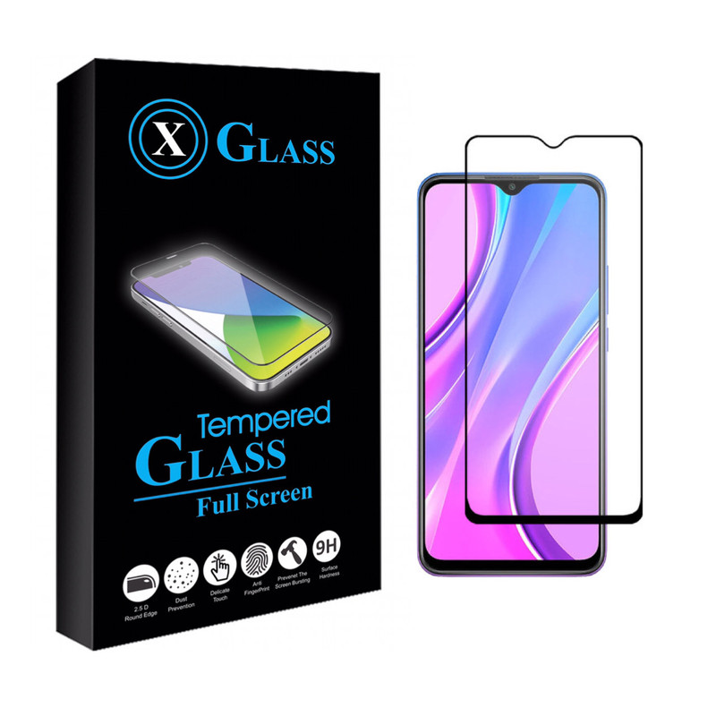 محافظ صفحه نمایش ایکس گلس مدل فول مناسب برای گوشی موبایل شیائومی REDMI 9