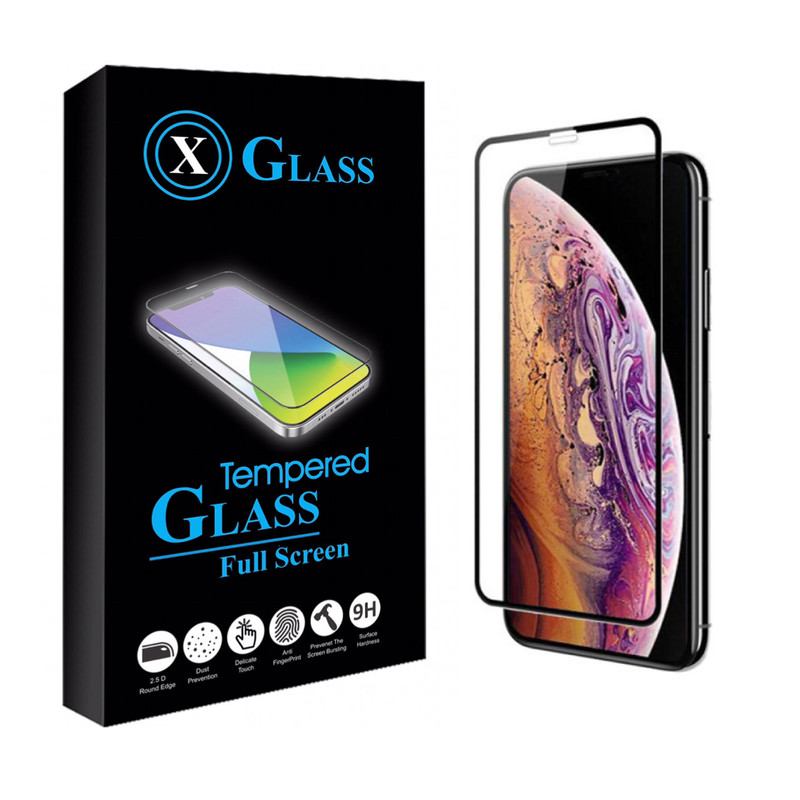 محافظ صفحه نمایش ایکس گلس مدل فول مناسب برای گوشی موبایل اپل IPHONE XS MAX