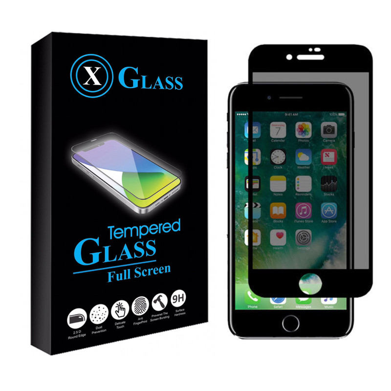 محافظ صفحه نمایش حریم شخصی ایکس گلس مدل شیشه ای مناسب برای گوشی موبایل اپل IPHONE 8