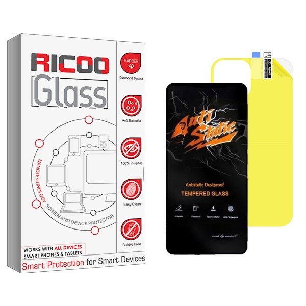 محافظ صفحه نمایش ریکو مدل RiC2 Antistatic مناسب برای گوشی موبایل اپل iPhone 12 Pro  به همراه محافظ پشت گوشی