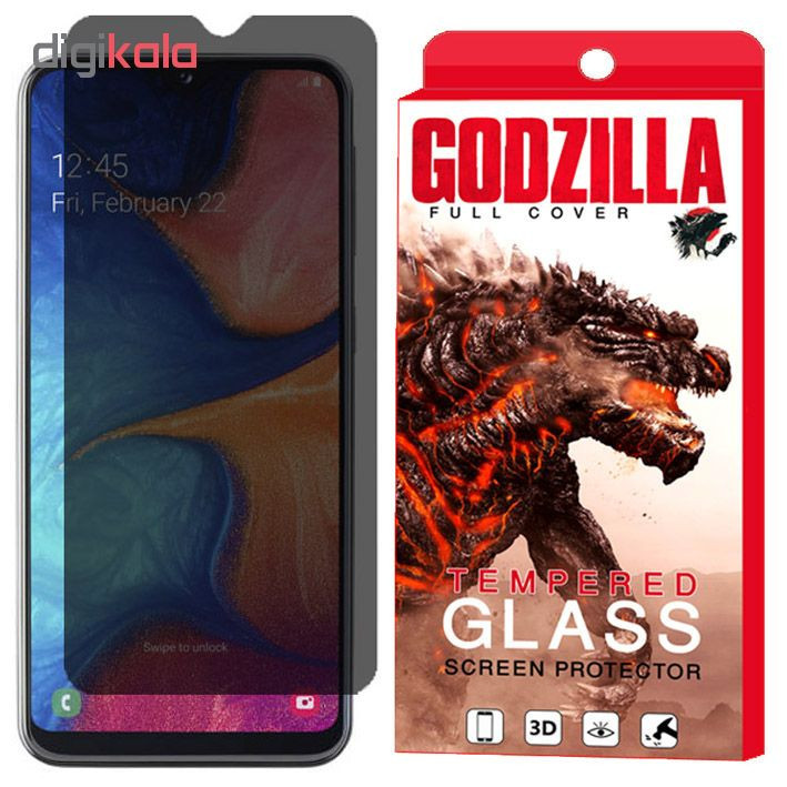 محافظ صفحه نمایش حریم شخصی گودزیلا مدل GGPS مناسب برای گوشی موبایل سامسونگ Galaxy A20