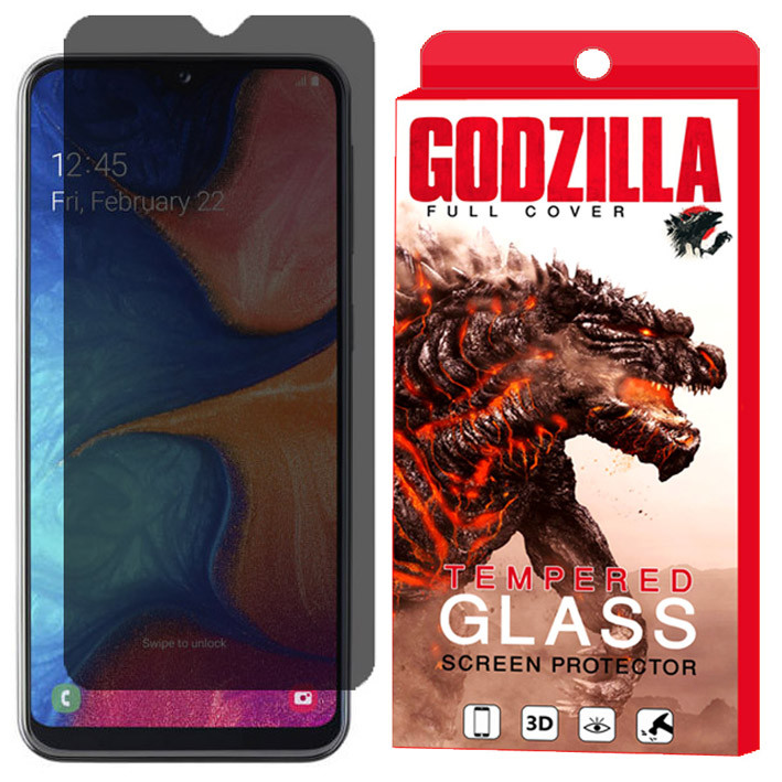 محافظ صفحه نمایش حریم شخصی گودزیلا مدل GGPS مناسب برای گوشی موبایل سامسونگ Galaxy A20