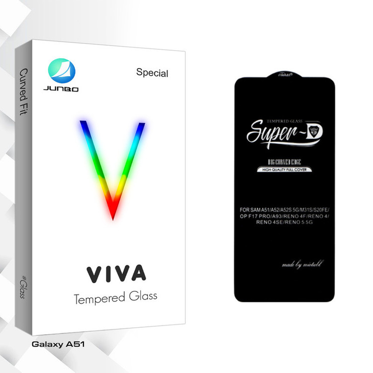 محافظ صفحه نمایش شیشه ای جانبو مدل Viva Super-D مناسب برای گوشی موبایل سامسونگ Galaxy A51