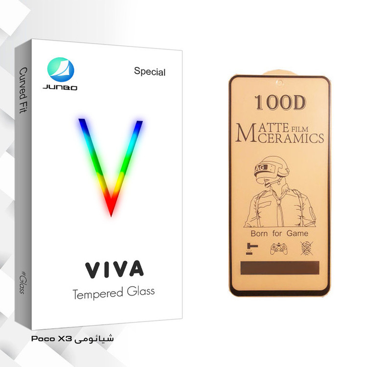 محافظ صفحه نمایش سرامیکی جانبو مدل Viva Glass مناسب برای گوشی موبایل شیائومی Poco X3