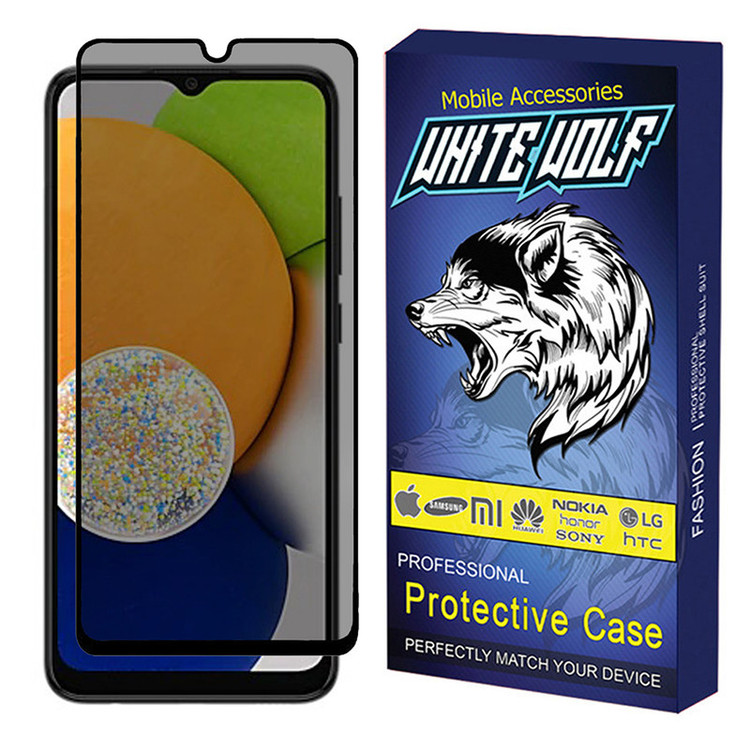 محافظ صفحه نمایش حریم شخصی وایت ولف مدل WGP3 مناسب برای گوشی موبایل سامسونگ Galaxy A03