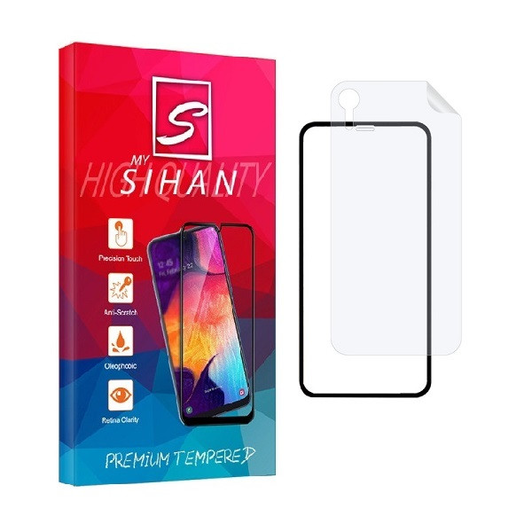 محافظ صفحه نمایش مای سیحان مدل 2FN مناسب برای گوشی موبایل اپل iPhone XR به همراه محافظ پشت گوشی