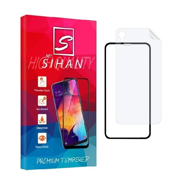 محافظ صفحه نمایش مای سیحان مدل 2FN مناسب برای گوشی موبایل اپل iPhone XR به همراه محافظ پشت گوشی