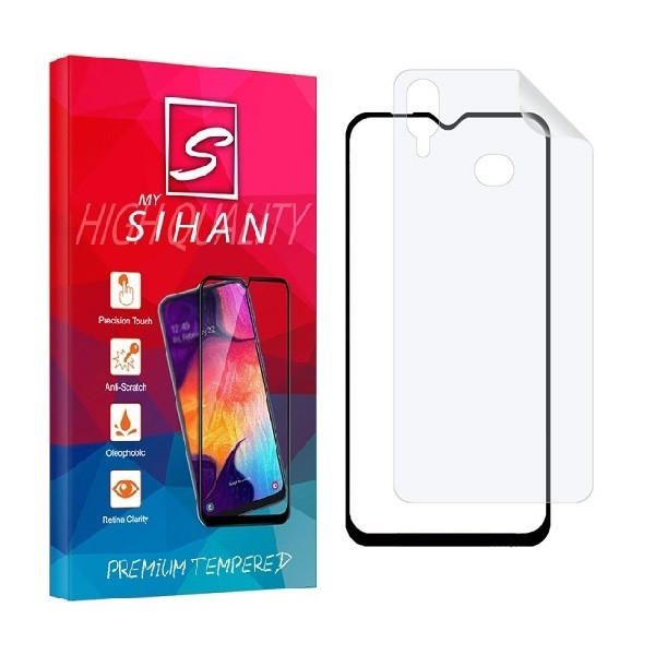 محافظ صفحه نمایش مای سیحان مدل 2FN مناسب برای گوشی موبایل سامسونگ Galaxy A20 به همراه محافظ پشت گوشی