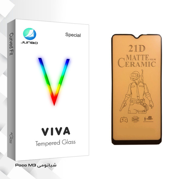 محافظ صفحه نمایش سرامیکی جانبو مدل Viva Glass مناسب برای گوشی موبایل شیائومی Poco M3