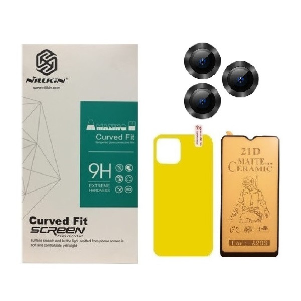محافظ صفحه نمایش سرامیکی مات  مدل 2CRN مناسب برای گوشی موبایل اپل iPhone 12 pro max  به همراه محافظ پشت گوشی و محافظ لنز دوربین