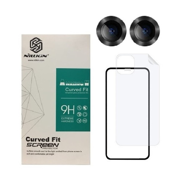 محافظ صفحه نمایش  مدل 2FN مناسب برای گوشی موبایل اپل iPhone 12 mini به همراه محافظ پشت گوشی و محافظ لنز دوربین