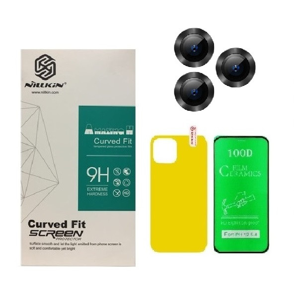 محافظ صفحه نمایش سرامیکی  مدل 2CRN مناسب برای گوشی موبایل اپل iPhone 14 pro   به همراه محافظ پشت گوشی و محافظ لنز دوربین
