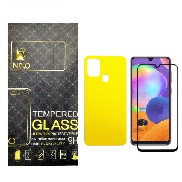 محافظ صفحه نمایش نیکسو مدل FUL مناسب برای گوشی موبایل سامسونگ Galaxy A21S به همراه محافظ پشت گوشی