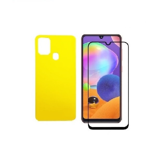 محافظ صفحه نمایش نیکسو مدل FUL مناسب برای گوشی موبایل سامسونگ Galaxy A21S به همراه محافظ پشت گوشی