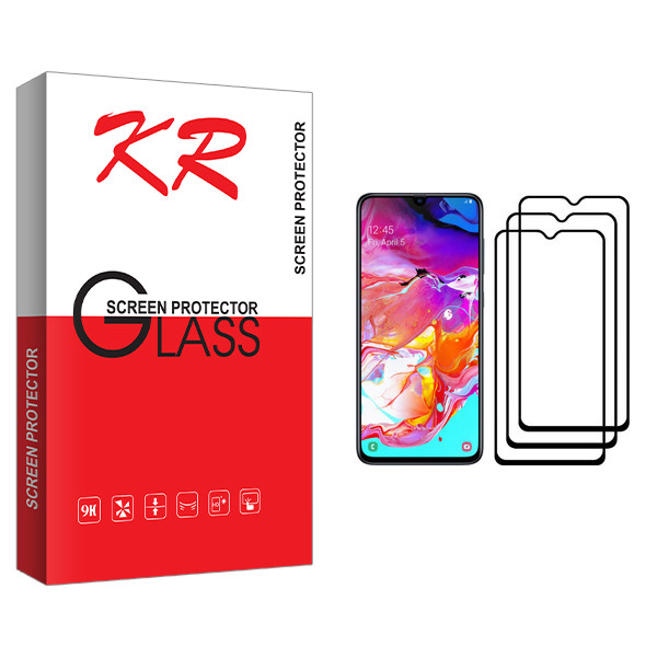 محافظ صفحه نمایش کی آر مدل +HD مناسب برای گوشی موبایل سامسونگ Galaxy A70 بسته سه عددی