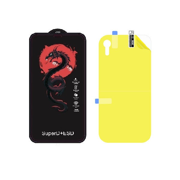 محافظ صفحه نمایش مدل HORO مناسب برای گوشی موبایل اپل iPhone XR به همراه محافظ پشت گوشی