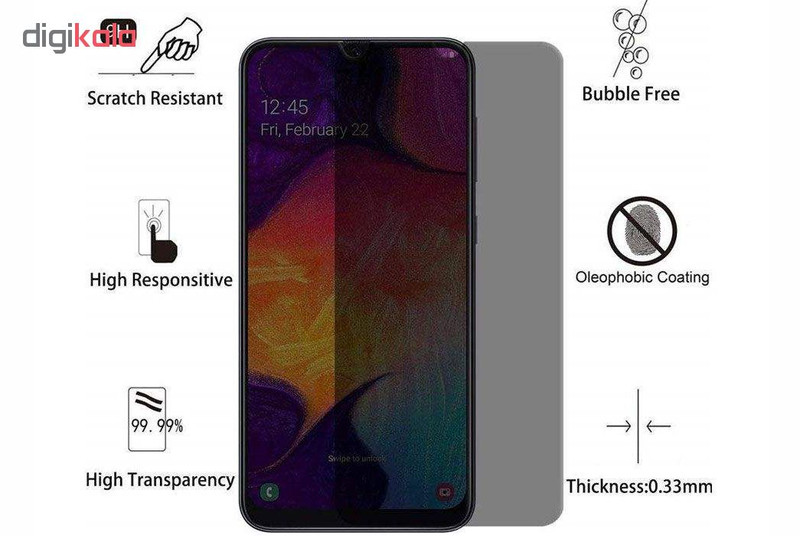 محافظ صفحه نمایش حریم شخصی گودزیلا مدل GGPS مناسب برای گوشی موبایل سامسونگ Galaxy A20s