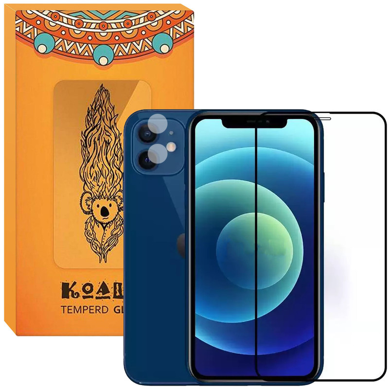 محافظ صفحه نمایش کوالا مدل SUP-04 مناسب برای گوشی موبایل اپل iPhone 12 به همراه محافظ لنز دوربین