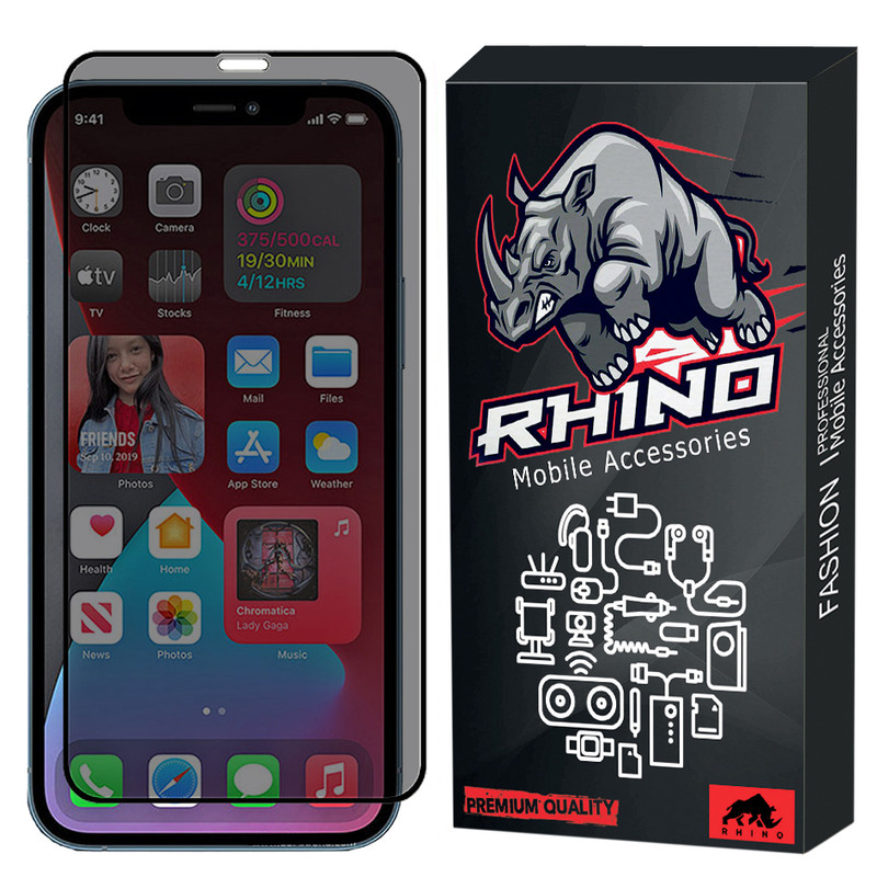 محافظ صفحه نمایش حریم شخصی راینو مدل RGP مناسب برای گوشی موبایل اپل Iphone 12 Mini