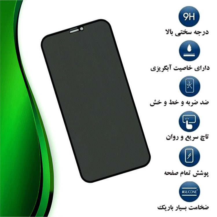 محافظ صفحه نمایش حریم شخصی تراستکتور مدل PFTA مناسب برای گوشی موبایل اپل iPhone 12