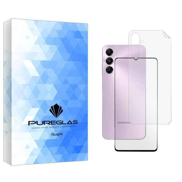 محافظ صفحه نمایش شیشه ای پیور گلس مدل NueGlas مناسب برای گوشی موبایل سامسونگ Galaxy A05s به همراه محافظ پشت گوشی