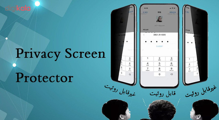 محافظ صفحه نمایش حریم شخصی مدل PGSP مناسب برای گوشی موبایل سامسونگ Galaxy A10