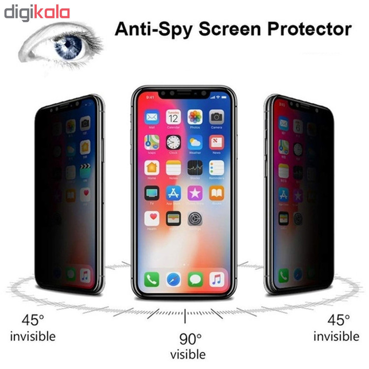 محافظ صفحه نمایش حریم شخصی اسپایدر مدل S-FG002 مناسب برای گوشی موبایل اپل iPhone XR