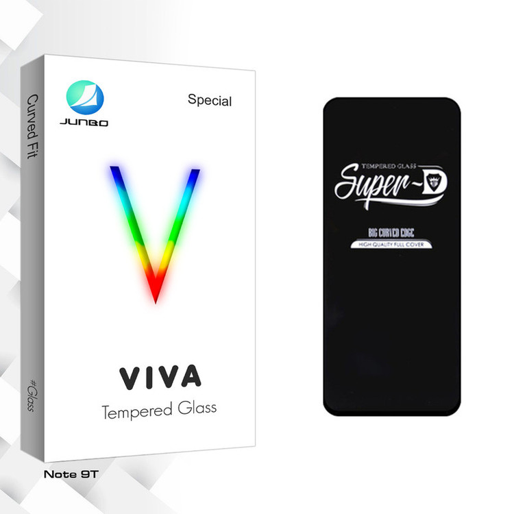 محافظ صفحه نمایش شیشه ای جانبو مدل Viva GlassSuper D مناسب برای گوشی موبایل شیائومی Note 9T