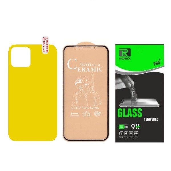 محافظ صفحه نمایش مات  روبیکس مدل CR-IP12 مناسب برای گوشی موبایل اپل iphone 12Promax به همراه محافظ پشت گوشی