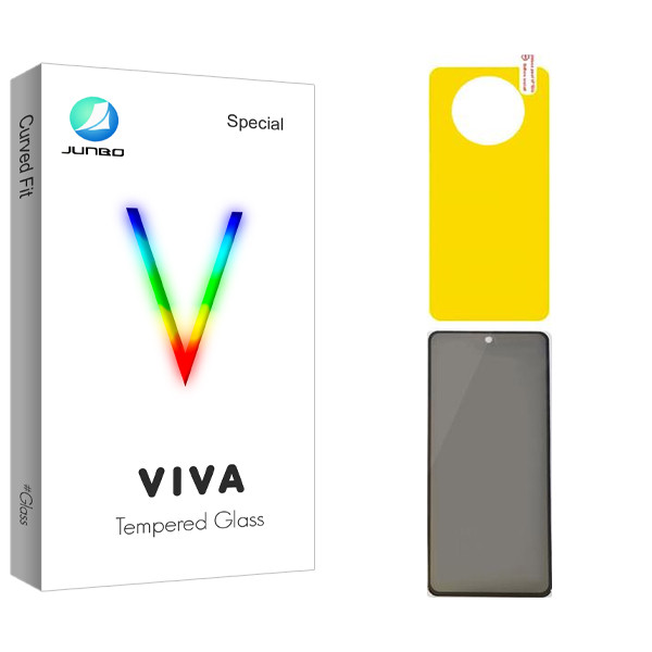 محافظ صفحه نمایش حریم شخصی جانبو مدل Viva مناسب برای گوشی موبایل شیائومی Poco X3  به همراه محافظ پشت گوشی