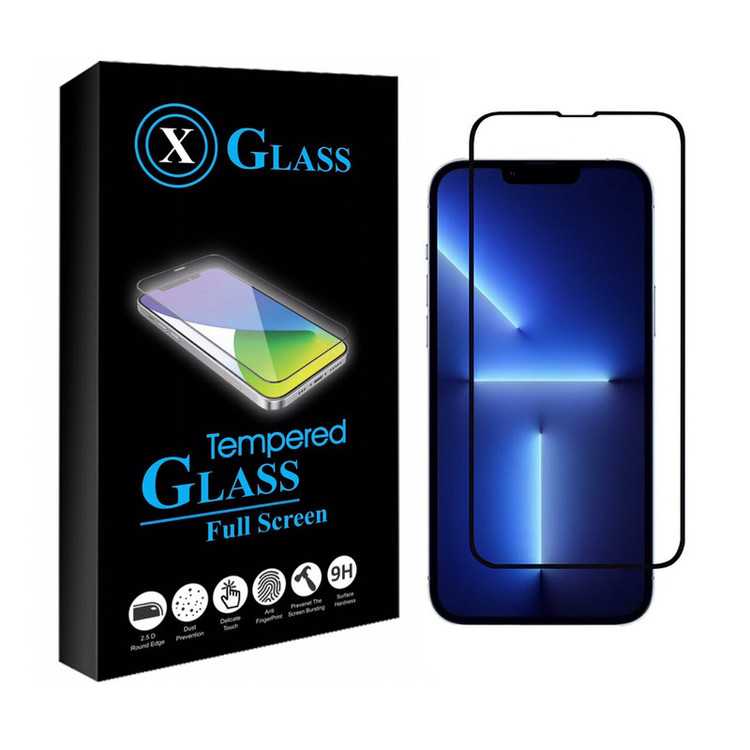 محافظ صفحه نمایش ایکس گلس مدل فول مناسب برای گوشی موبایل اپل IPHONE 13 PRO MAX