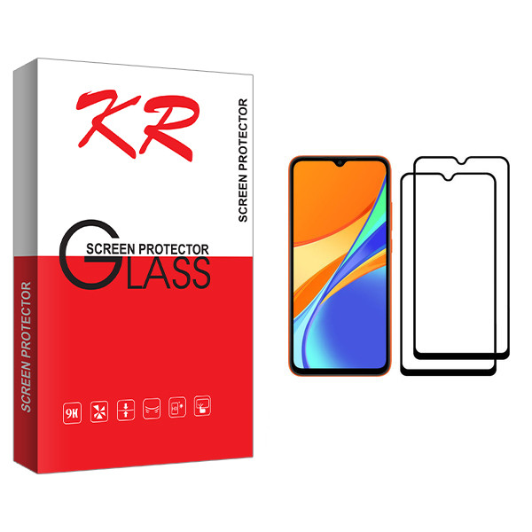 محافظ صفحه نمایش کی آر مدل +HD مناسب برای گوشی موبایل شیائومی Redmi 9C بسته دو عددی