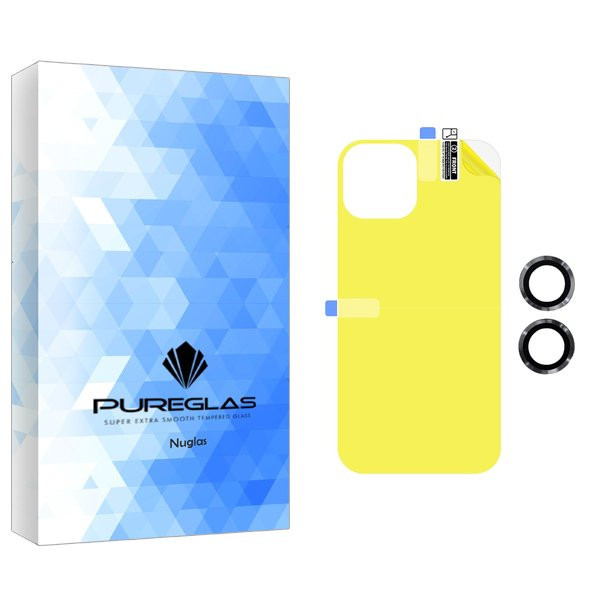 محافظ پشت گوشی پیور گلس مدل NueGlas مناسب برای گوشی موبایل اپل iPhone 11 به همراه محافظ لنز گوشی