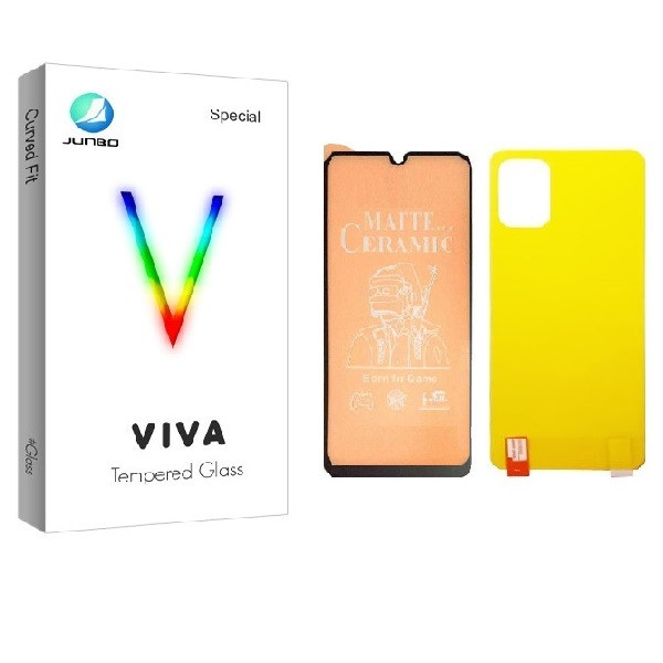 محافظ صفحه نمایش مات جانبو مدل CR-A31 مناسب برای گوشی موبایل سامسونگ Galaxy A31 به همراه محافظ پشت گوشی