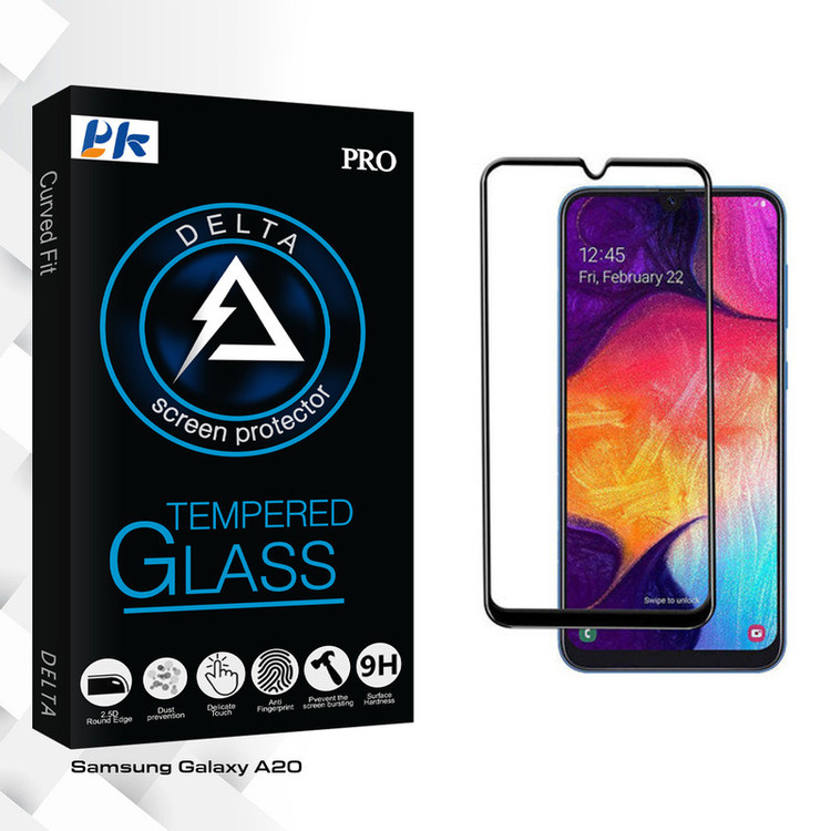 محافظ صفحه نمایش پی کی مدل Delta Glass مناسب برای گوشی موبایل سامسونگ Galaxy A20