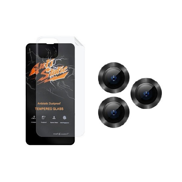 محافظ صفحه نمایش اسپایدر مدل 2ASN مناسب برای گوشی موبایل اپل iPhone 12 Pro به همراه محافظ پشت گوشی و محافظ لنز دوربین