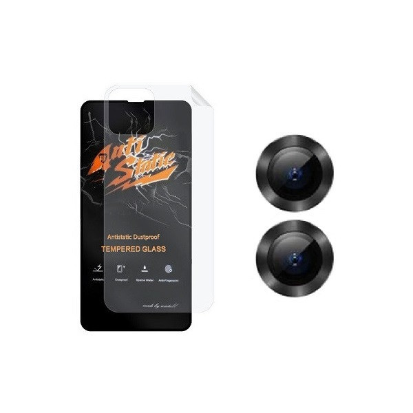 حافظ صفحه نمایش اسپایدر مدل 2ASN مناسب برای گوشی موبایل اپل iPhone 11 به همراه محافظ پشت گوشی و محافظ لنز دوربین