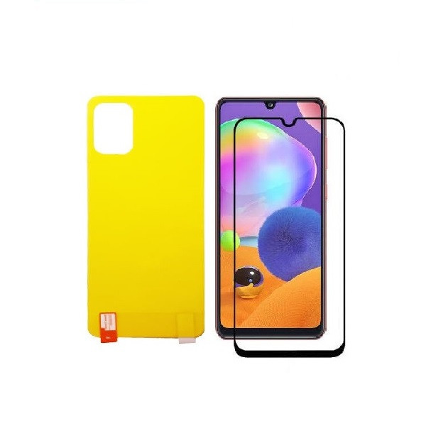 محافظ صفحه نمایش اسپایدر مدل FUL مناسب برای گوشی موبایل Galaxy A31 به همراه محافظ پشت گوشی
