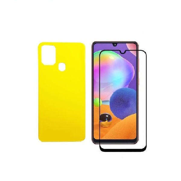 محافظ صفحه نمایش راینو مدل FUL مناسب برای گوشی موبایل سامسونگ Galaxy A21S به همراه محافظ پشت گوشی