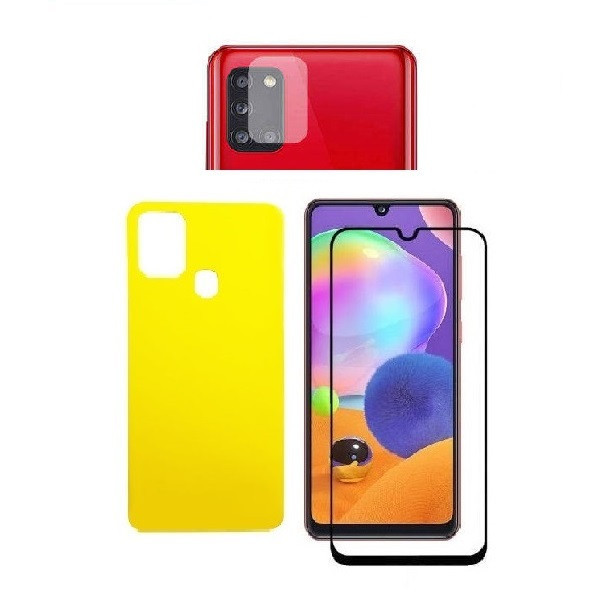 محافظ صفحه نمایش گریفین مدل FUL مناسب برای گوشی موبایل سامسونگ Galaxy A21S به همراه محافظ پشت گوشی و محافظ لنز دوربین