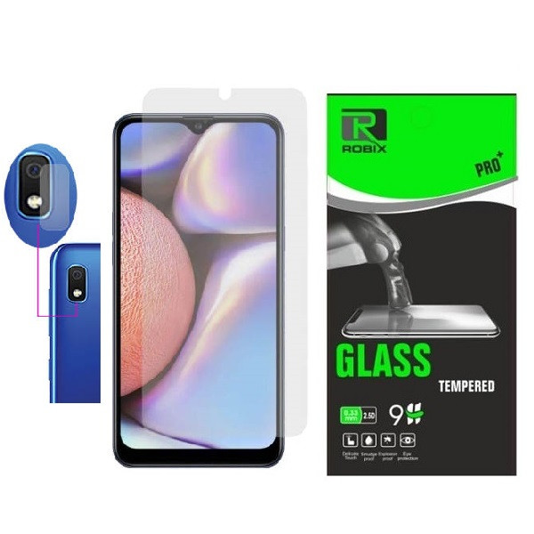 محافظ صفحه نمایش روبیکس مدل SA10 مناسب برای گوشی موبایل سامسونگ Galaxy A10 به همراه محافظ لنز دوربین