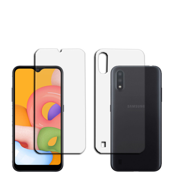محافظ صفحه نمایش نانو کد PG مناسب برای گوشی موبایل سامسونگ Galaxy A01 به همراه محافظ پشت گوشی