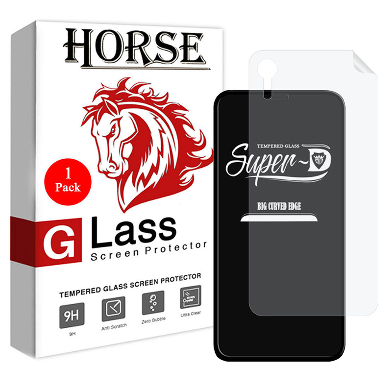 محافظ صفحه نمایش هورس مدل 2SN-Glass مناسب برای گوشی موبایل اپل iPhone XR به همراه محافظ پشت گوشی