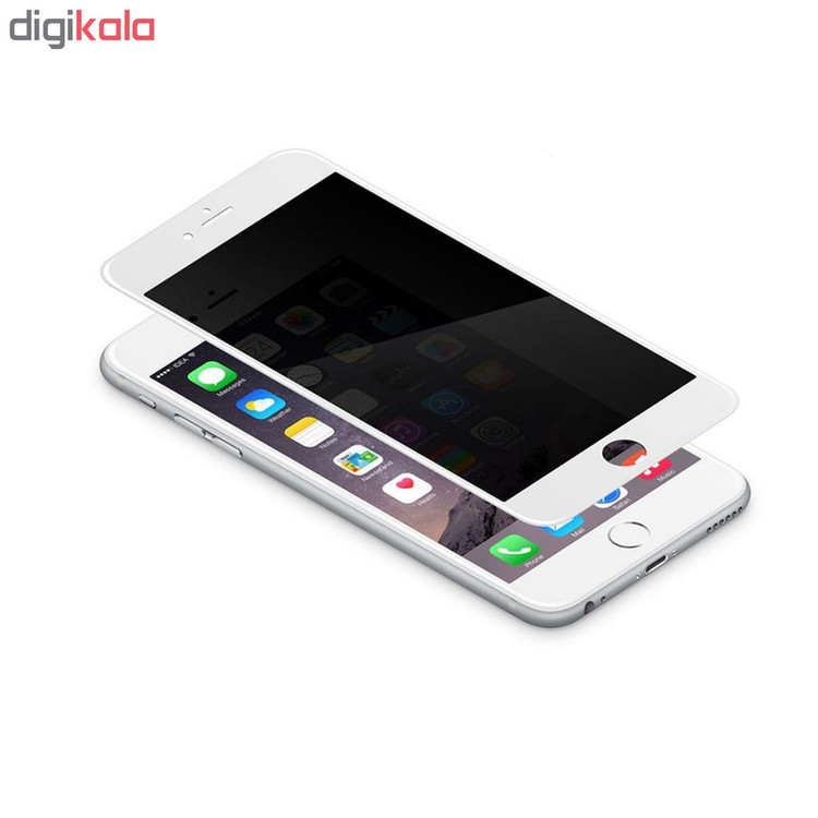 محافظ صفحه نمایش حریم شخصی اسپایدر مدل S-FG002 مناسب برای گوشی موبایل اپل iPhone 8 plus به همراه محافظ لنز دوربین