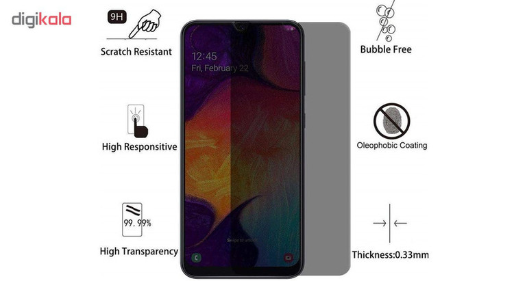 محافظ صفحه نمایش حریم شخصی هورس مدل PPS مناسب برای گوشی موبایل سامسونگ Galaxy M30 بسته دو عددی