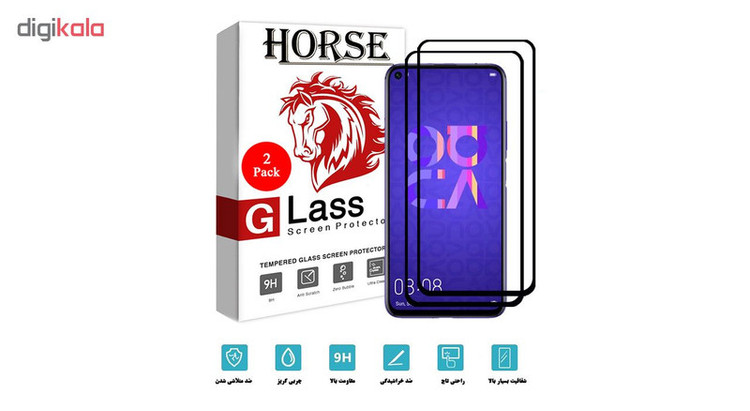 محافظ صفحه نمایش 5D هورس مدل FAG مناسب برای گوشی موبایل هوآوی Nova 5T بسته دو عددی
